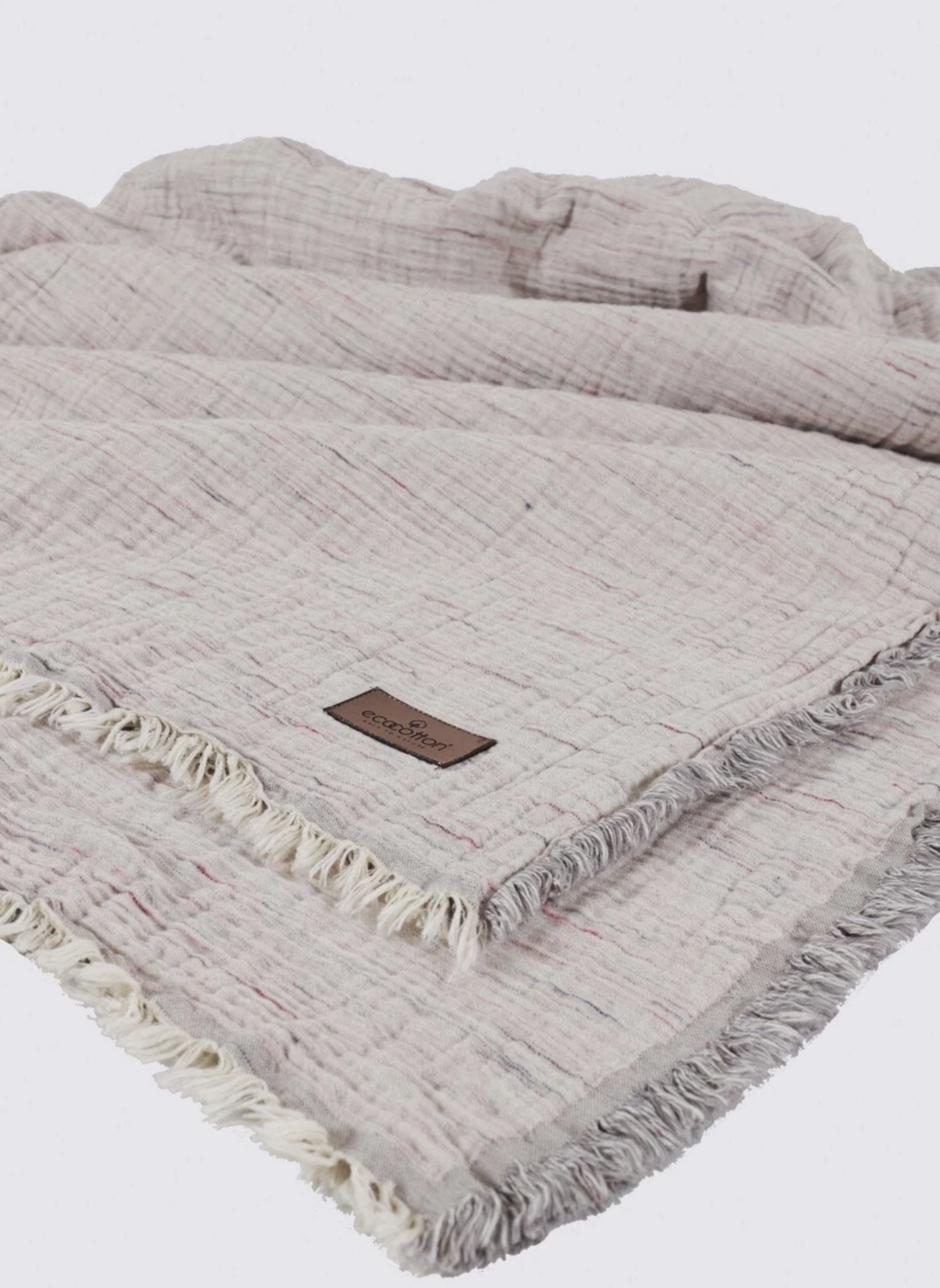 Ecocotton Muna Single Bedspread 100% Organic Cotton Inject Gray-Purple
