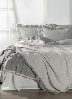 Ecocotton Muna Single Bedspread 100% Organic Cotton Inject Gray-Purple
