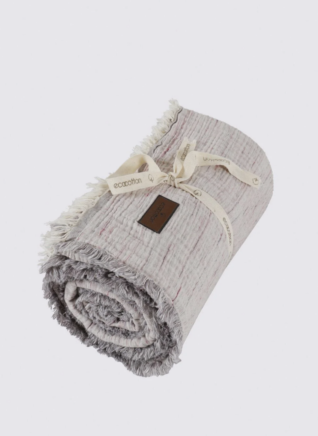 Ecocotton Muna Single Bedspread 100% Organic Cotton Inject Gray-Purple