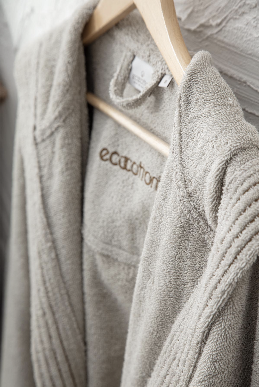 Ecocotton Ecosoft Women Bathrobe 100% Organic Cotton Dobby terra