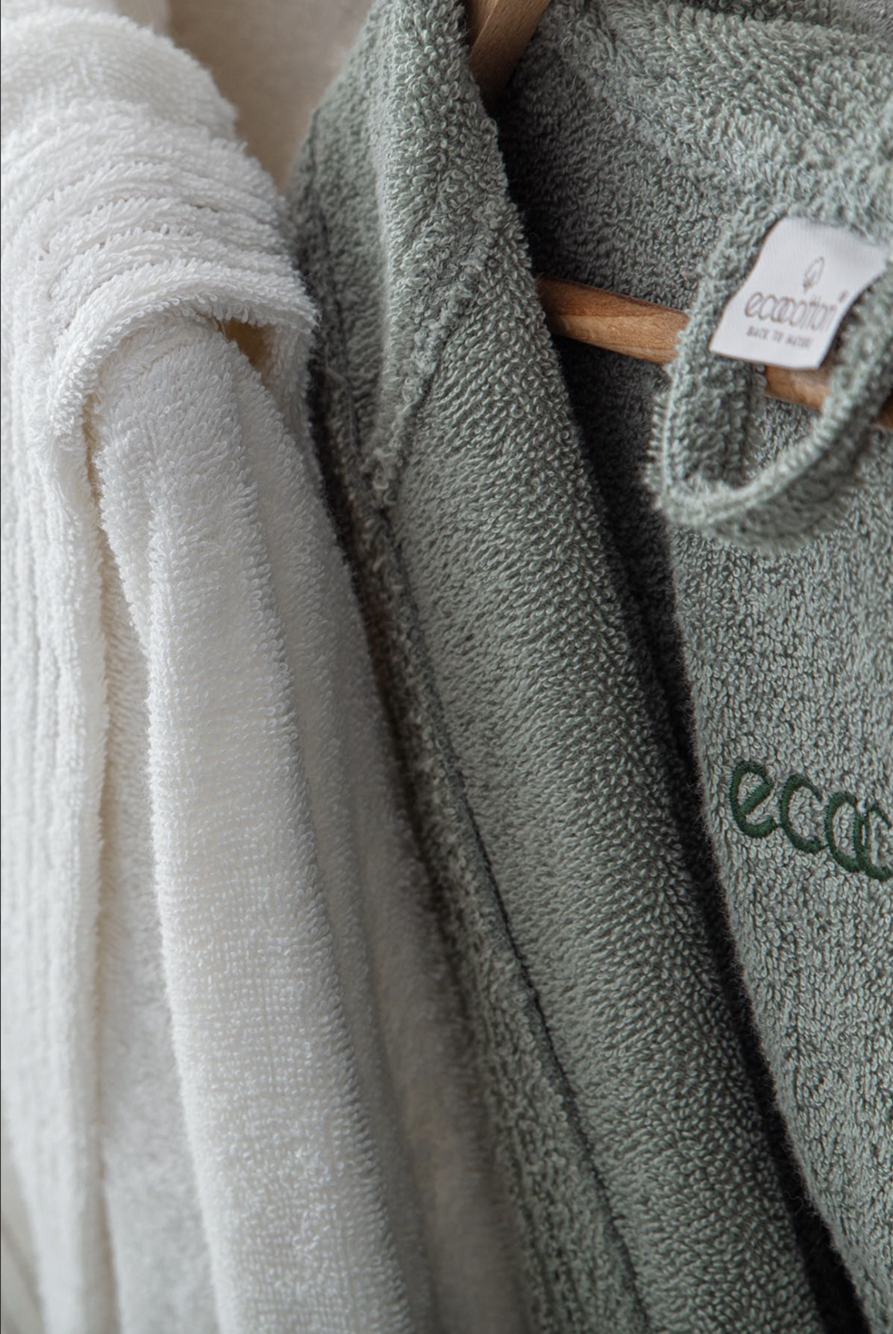 Ecocotton Ecosoft Women Bathrobe 100% Organic Cotton Dobby terra