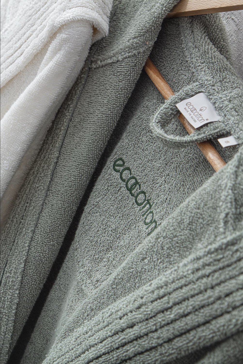 Ecocotton Ecosoft Women Bathrobe 100% Organic Cotton Dobby terra