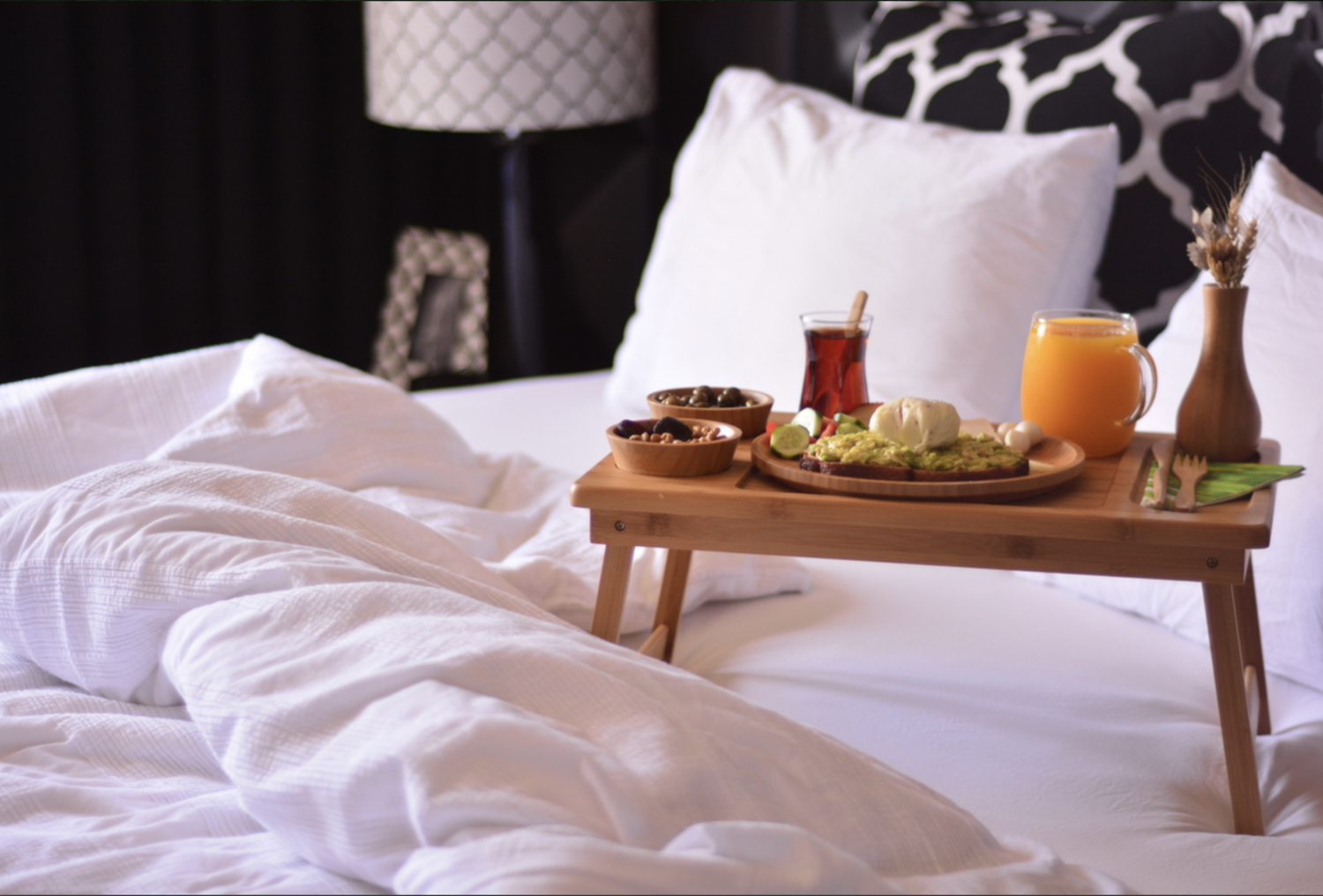 Bambum Tore Bed Tray with Snack Bowls
