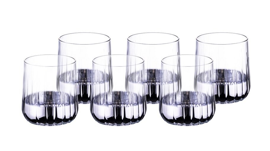Vibe 6 Pcs. Water Glass Silver 310 ml