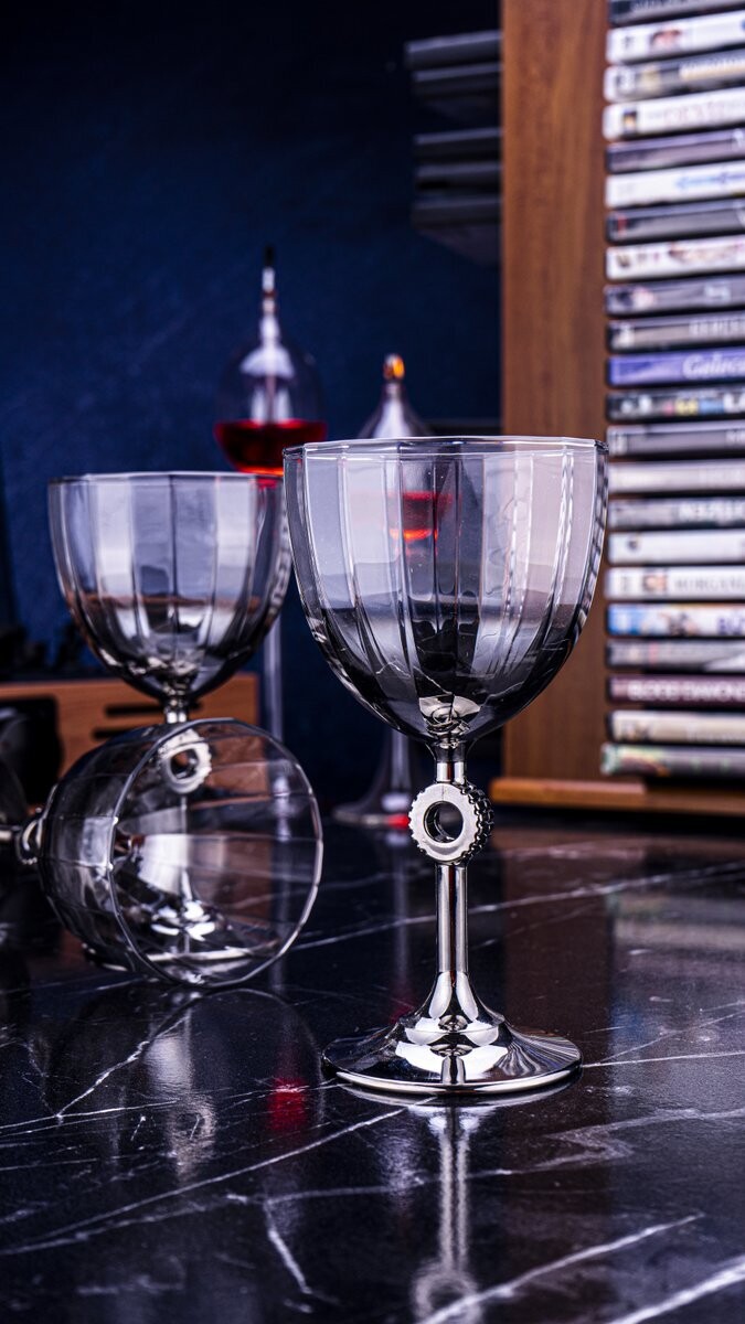 Vibe 6 Pcs. Glass Goblet Silver 280 ml