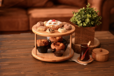 Bambum Shelby 2 Tier Rotating Serving Board