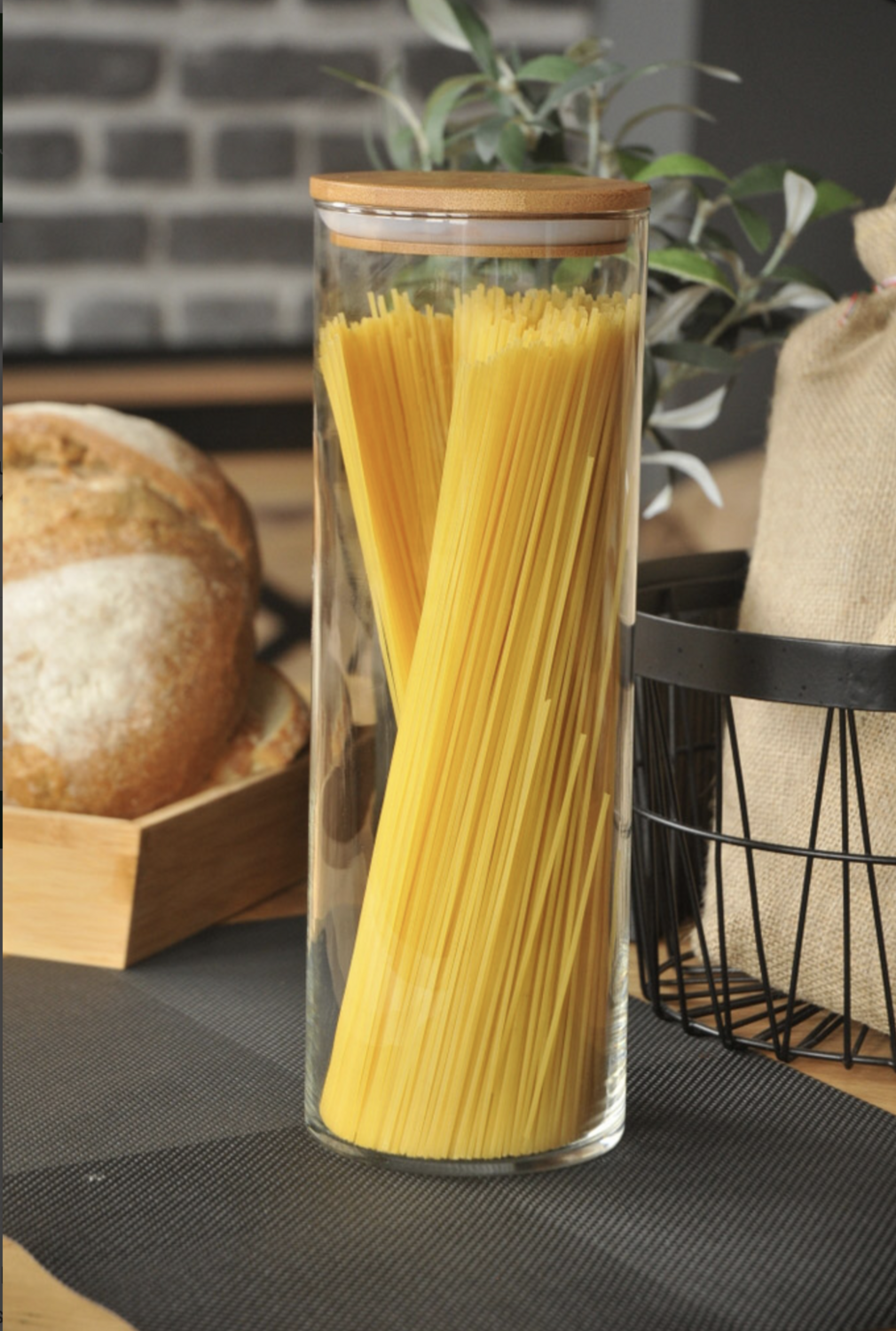 Bambum Alpha Glass Spaghetti Jar