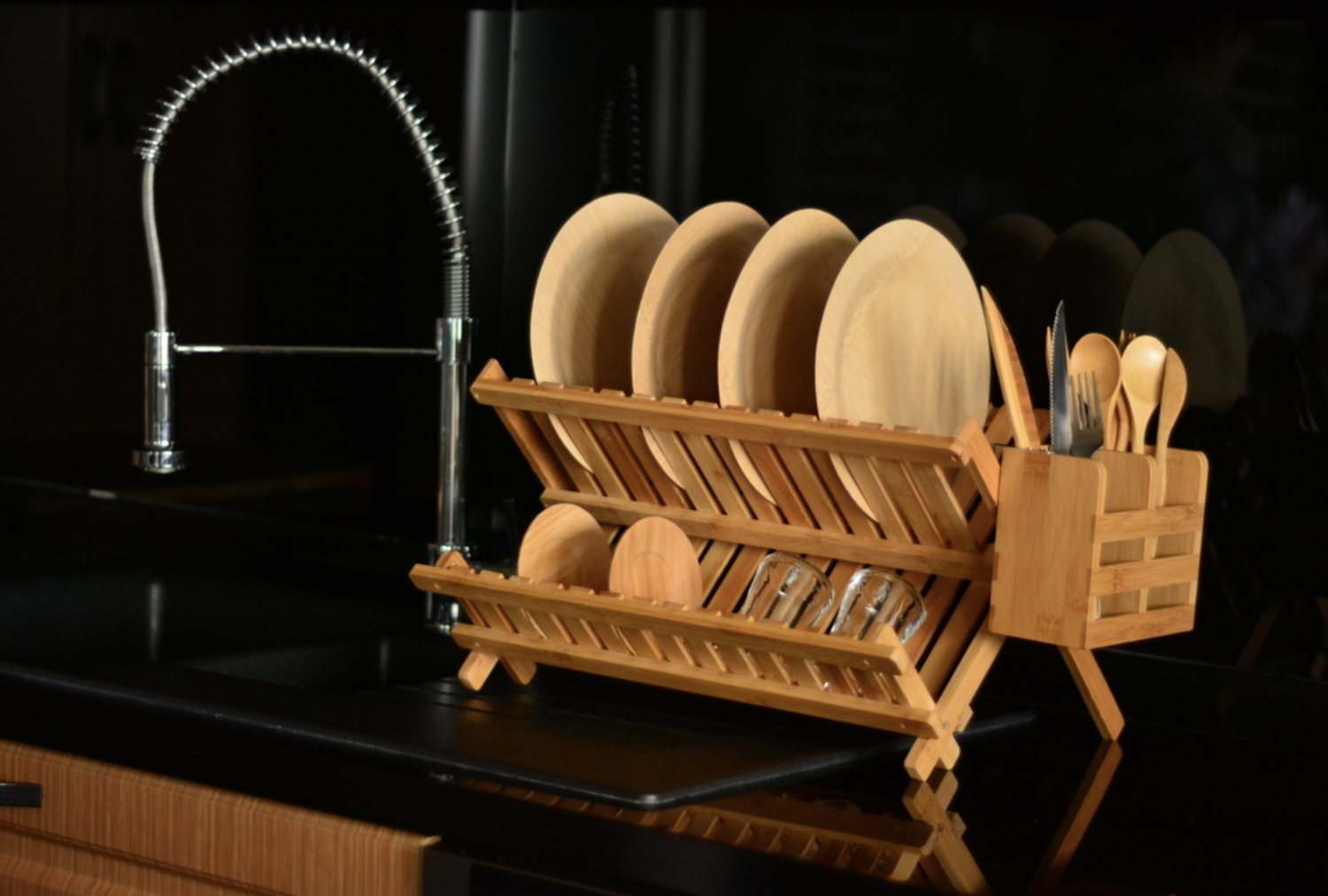 Bambum Enda Dish Rack with Spoon Box