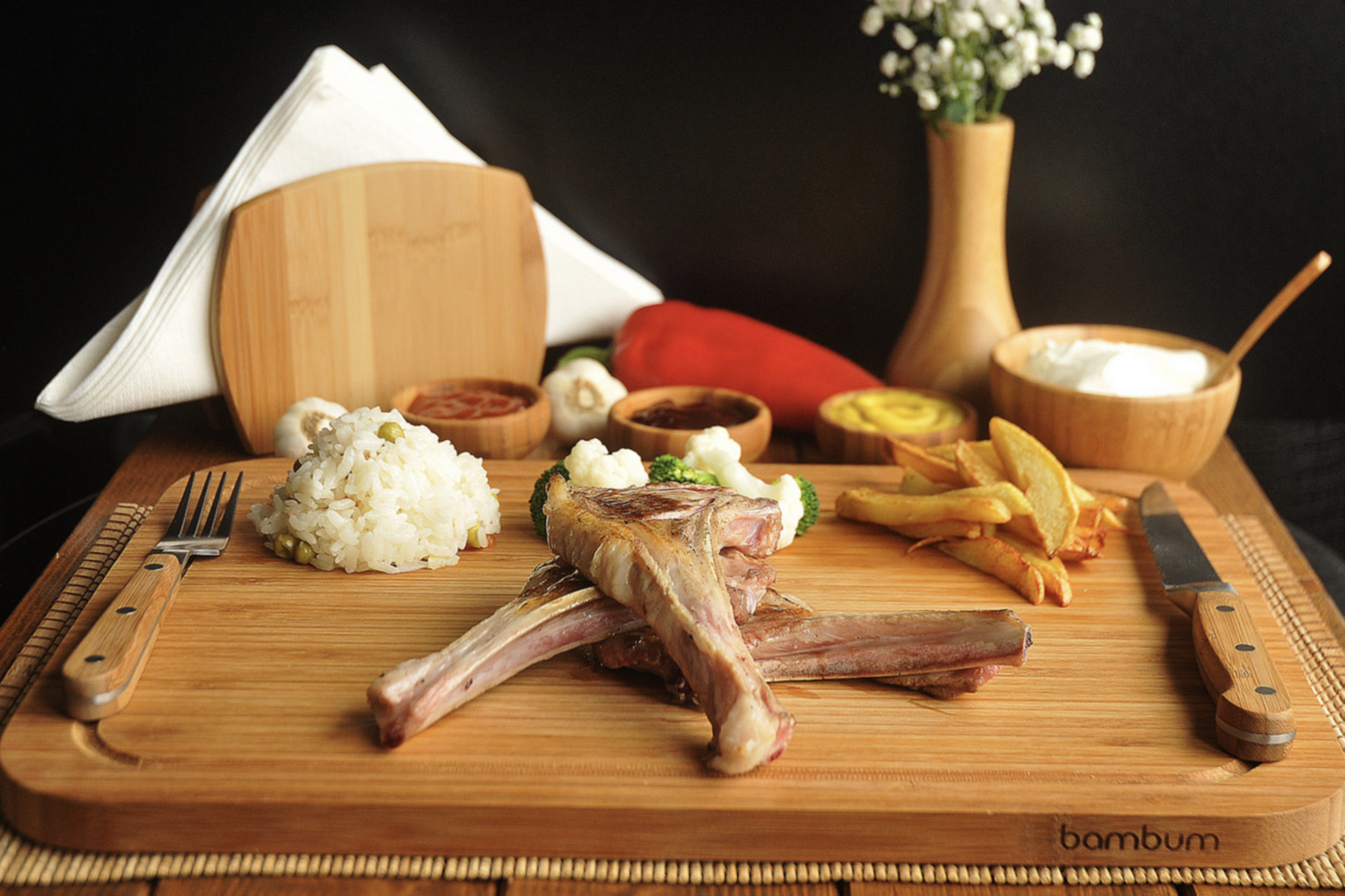 Bambum Talau Cutting &amp; Steak Board Large