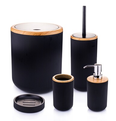 Bambum Lena Bathroom Set Black