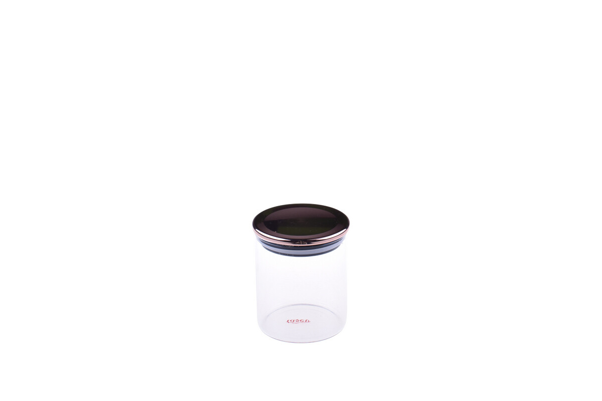 Kelta Glass Storage Jar with Metal Lids 10 cm