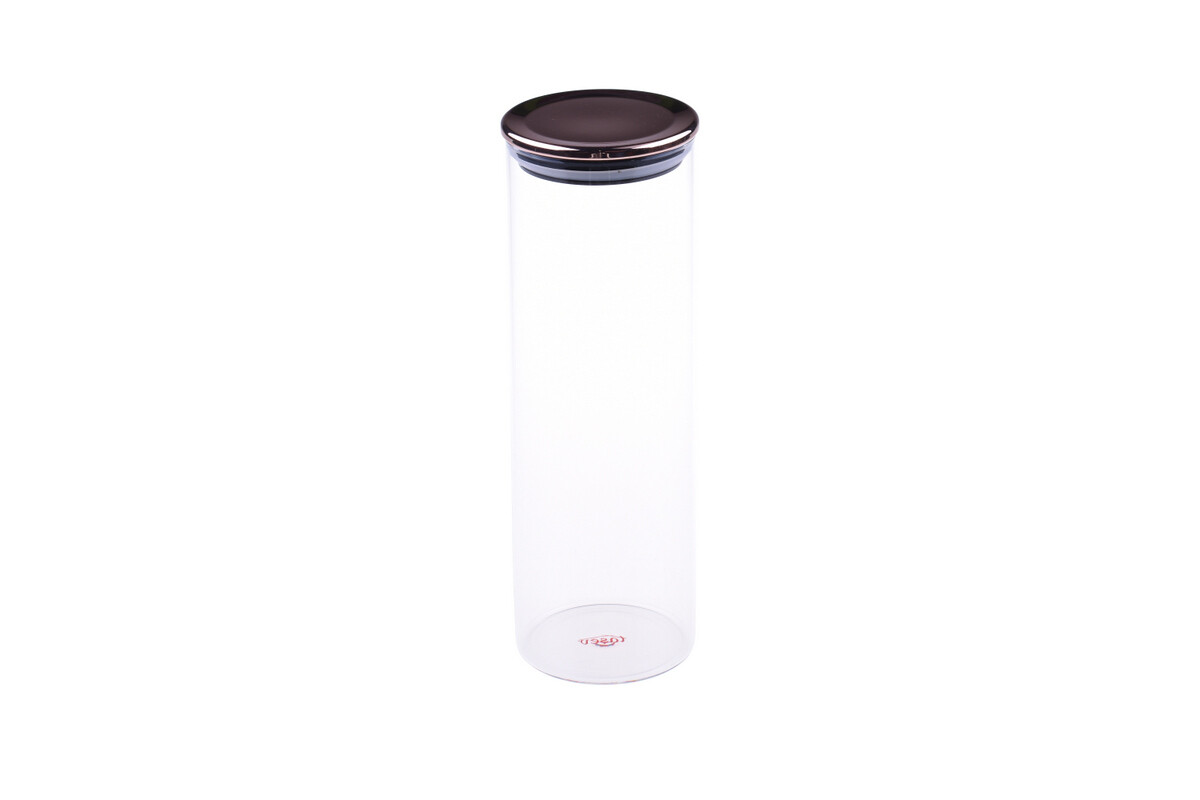 Kelta Glass Storage Jar with Metal Lid 25 cm