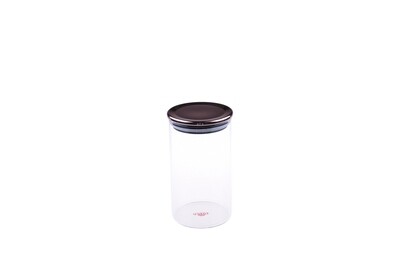 Kelta Glass Storage Jar with Metal Lid 15 cm