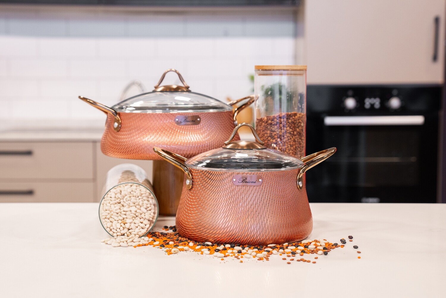 Brioni Elegance 7 Piece Cookware Set Copper