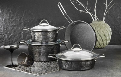 Brioni Platinum 7 Pcs Cookwares Set Black