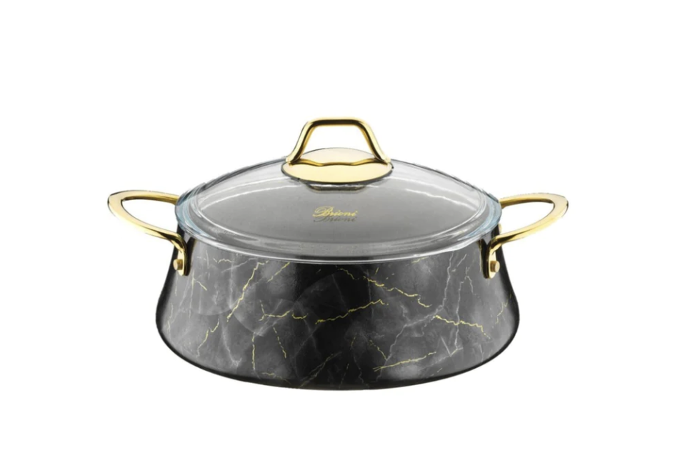 Brioni Marble 7 Pcs Cookwares Set Black