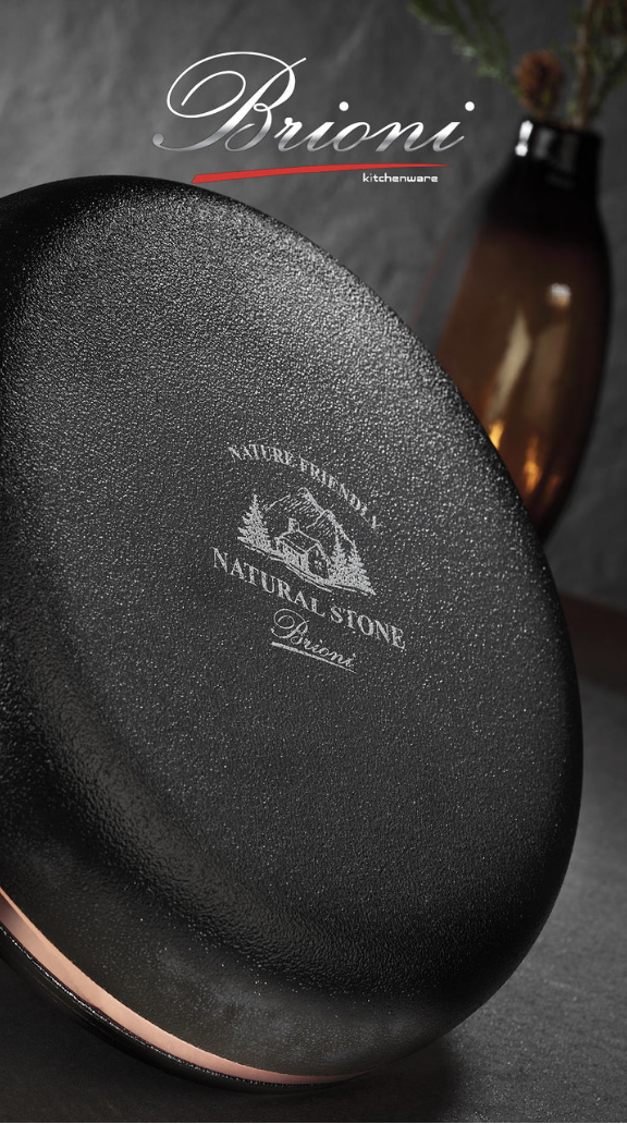Brioni Royal Stone 7 Delige Pannenset Antraciet Koper