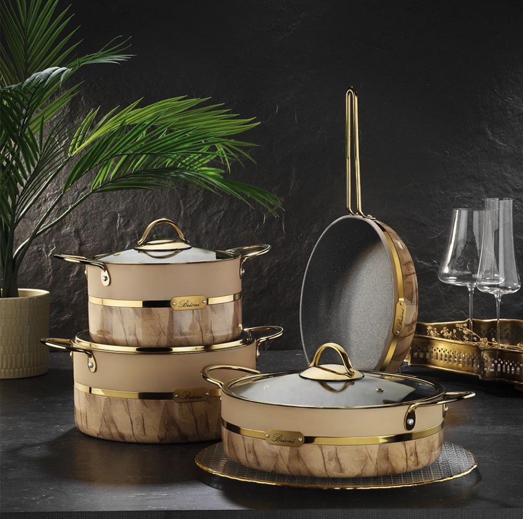 Brioni Selection Plus+ 7 piece cookware set Beige