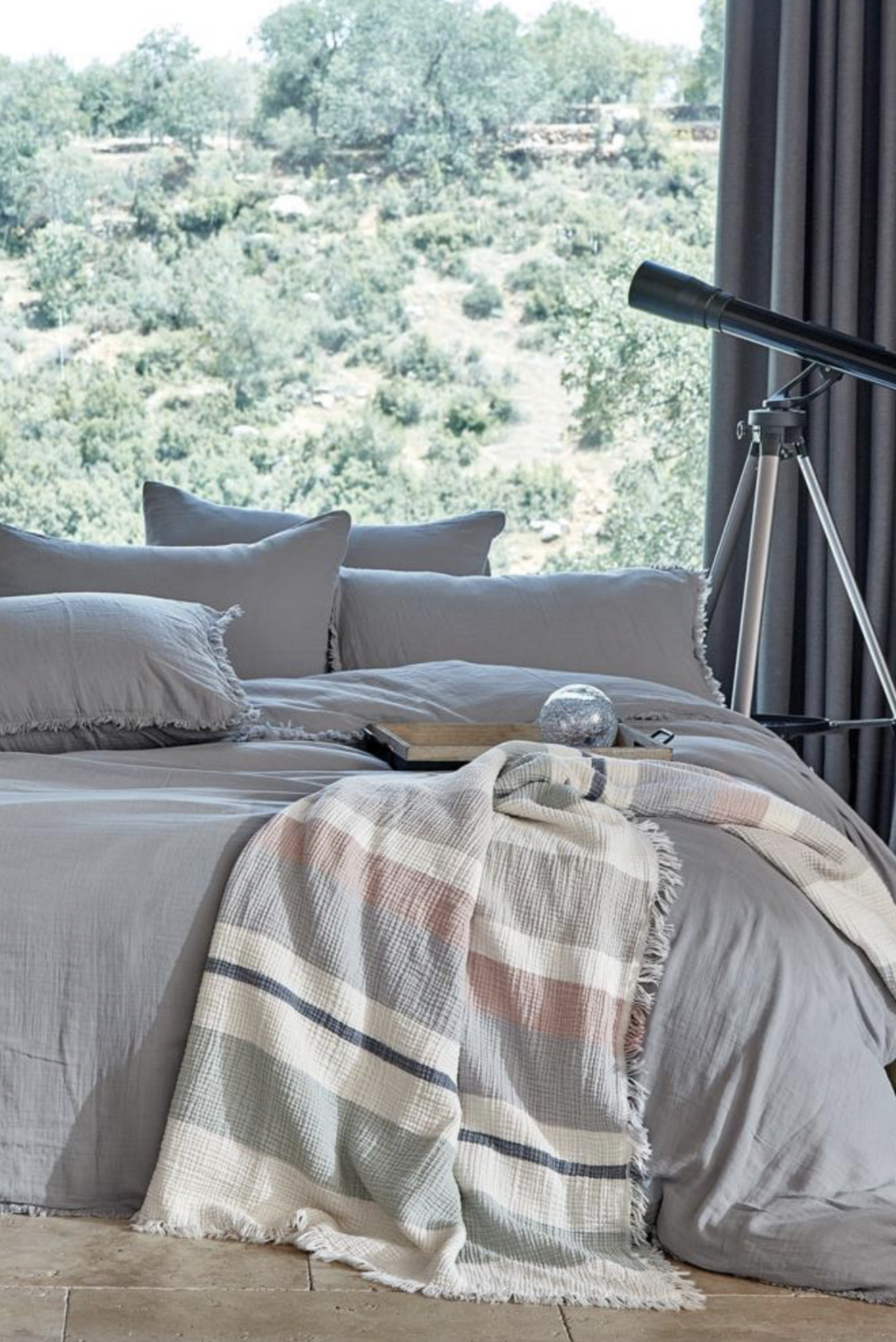 Dantela Gloria Two-Person Cotton Muslin Bedspread Soft