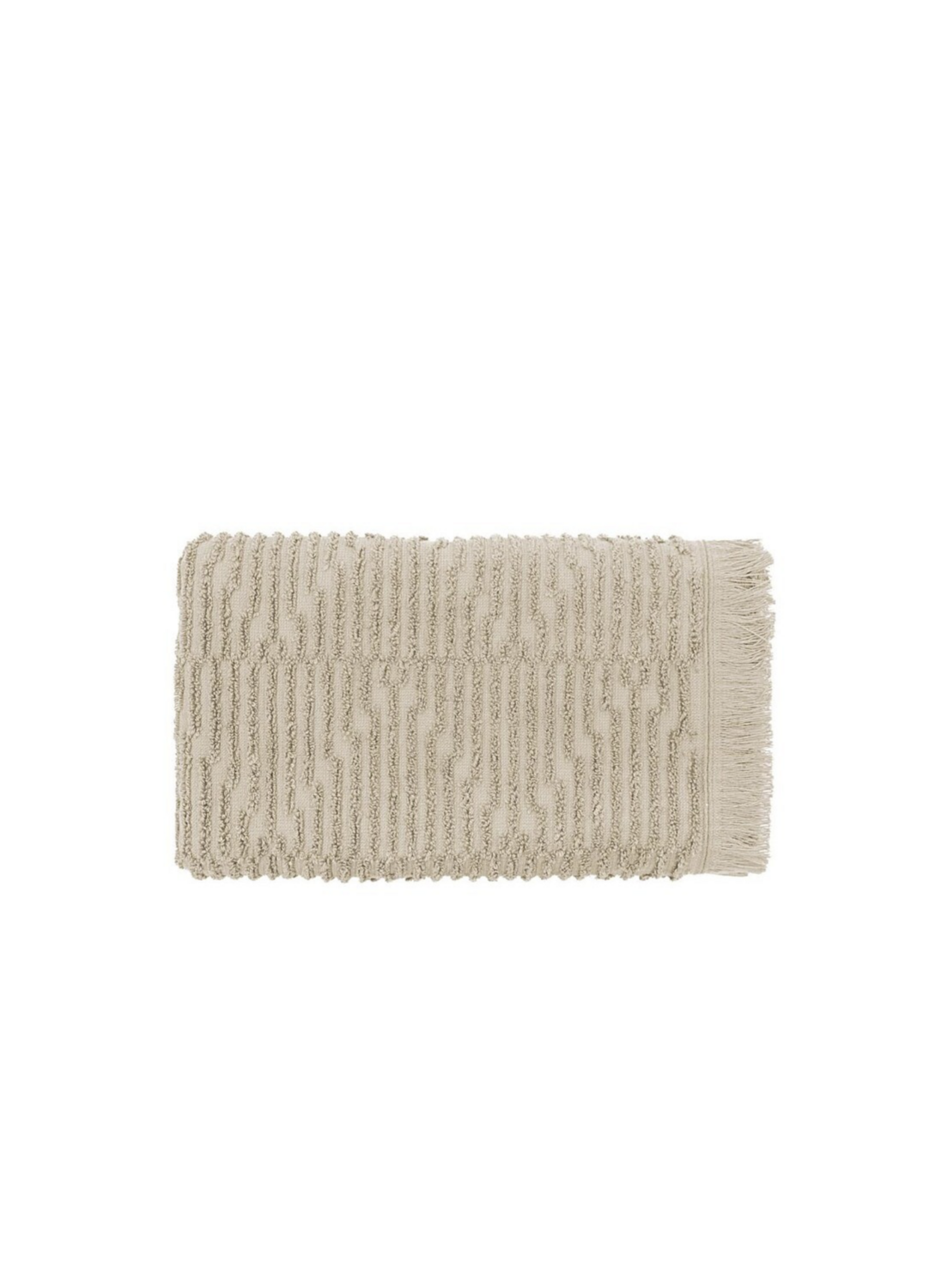 Green Black Anisa Towel 100% Cotton Combed Jacquard Beige 80x150 Cm
