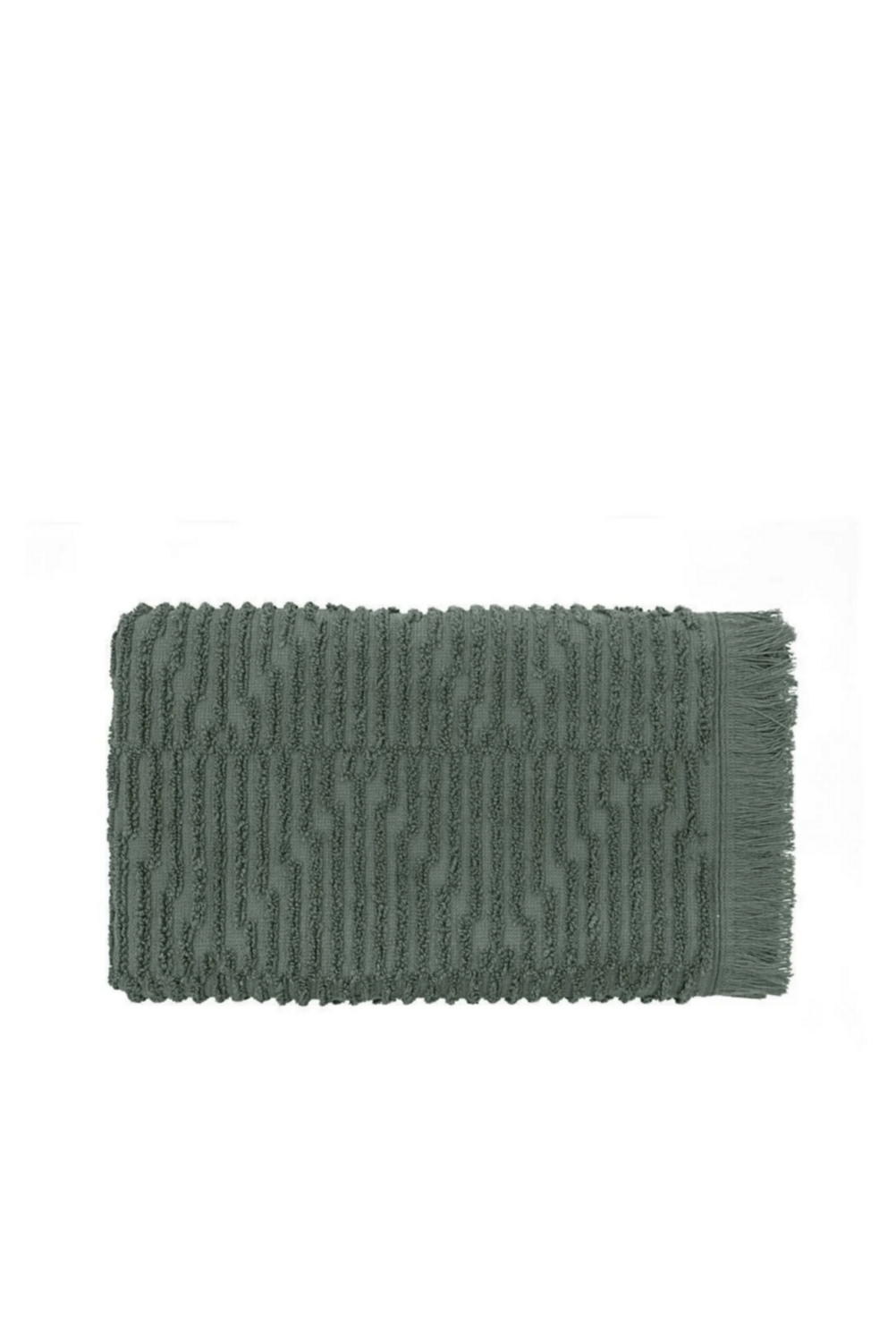 Green Black Anisa Towel 100% Cotton Combed Jacquard Green 80x150 Cm