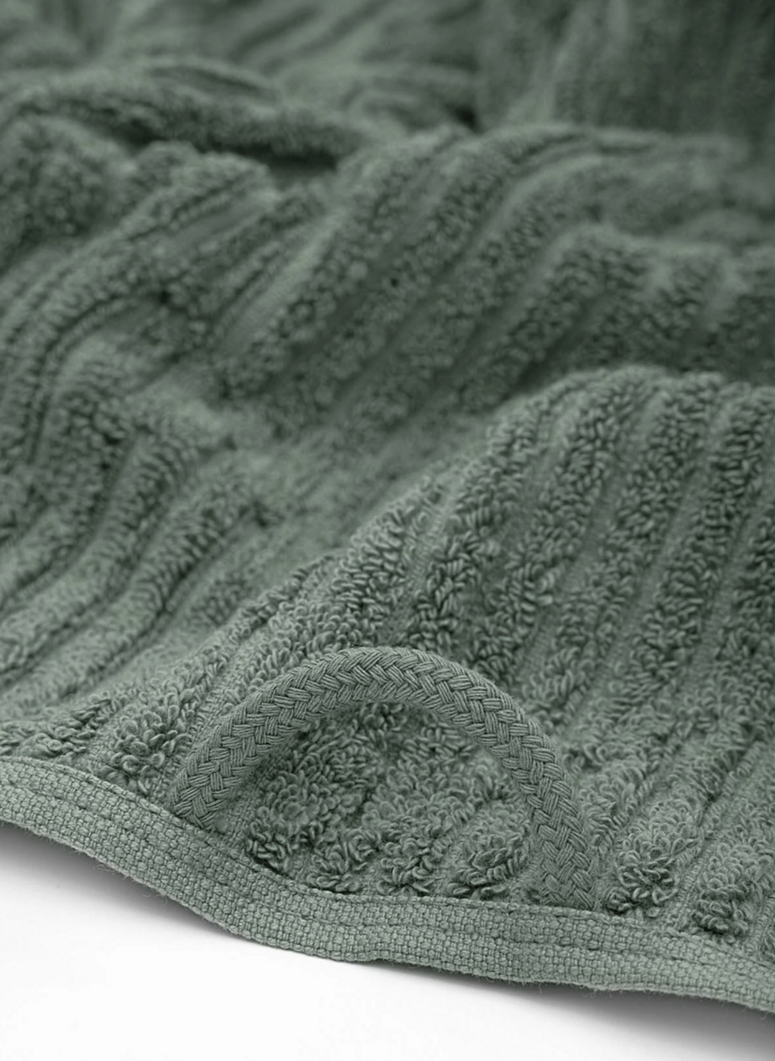Green Black Anisa Towel 100% Cotton Combed Jacquard Green 80x150 Cm