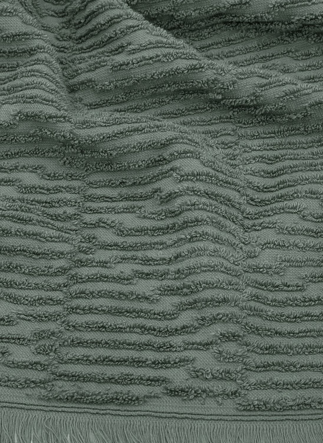 Green Black Anisa Towel 100% Cotton Combed Jacquard Green 80x150 Cm