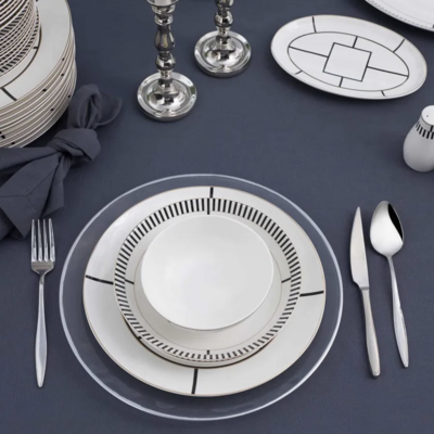 Karaca Noir 56 Pieces Dinnerware Set For 12 Persons