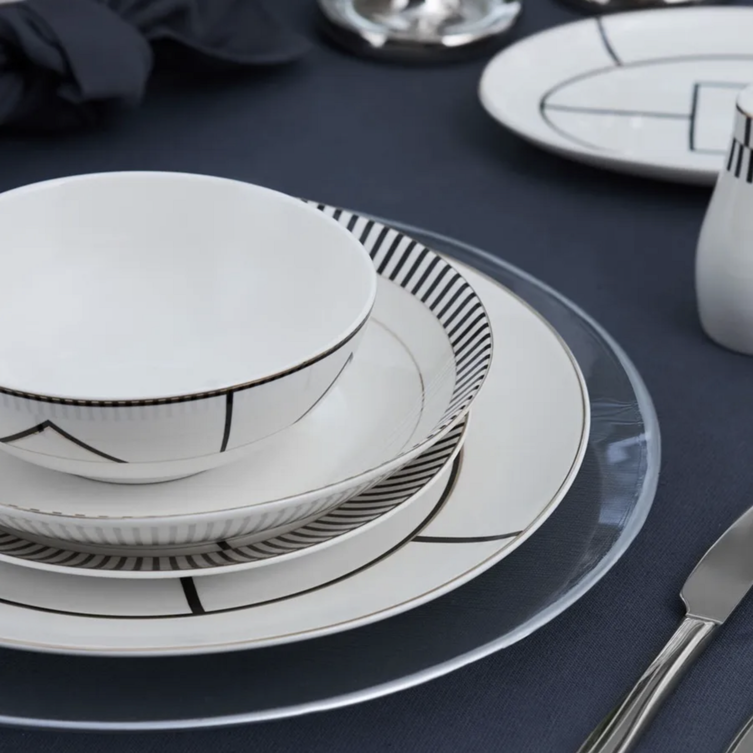 Karaca Noir 56 Pieces Dinnerware Set For 12 Persons
