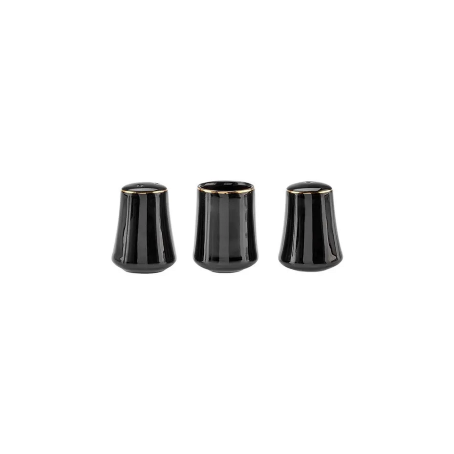 Karaca Elara Black White 57 Pieces New Bone Dinnerware Set for 12 Persons