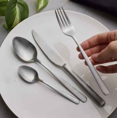 Karaca Nimbus Silver 24 Piece Cutlery Set