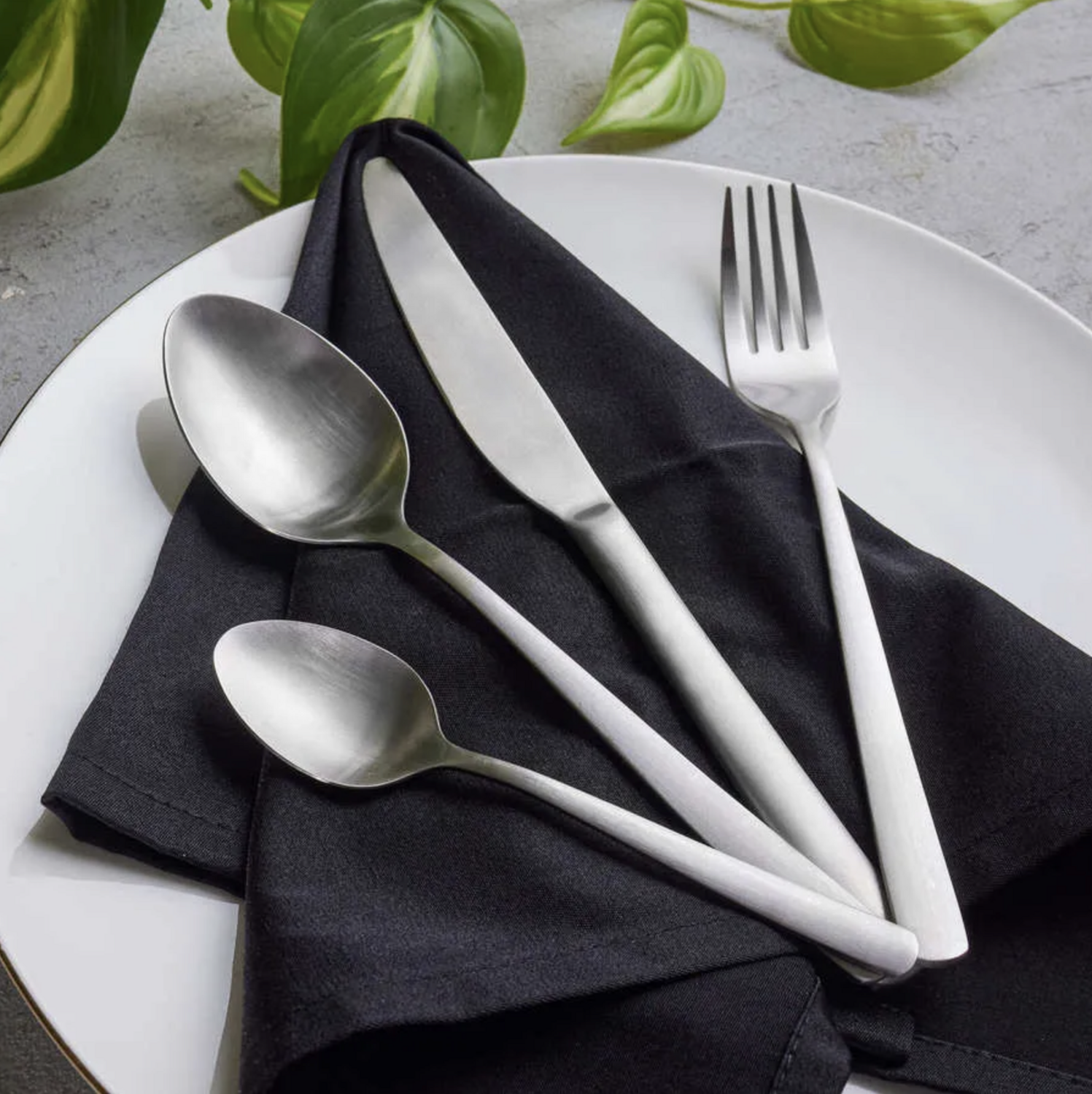 Karaca Nimbus Silver 24 Piece Cutlery Set