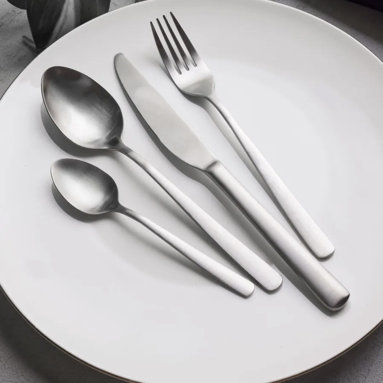 Karaca Nimbus Silver 24 Piece Cutlery Set