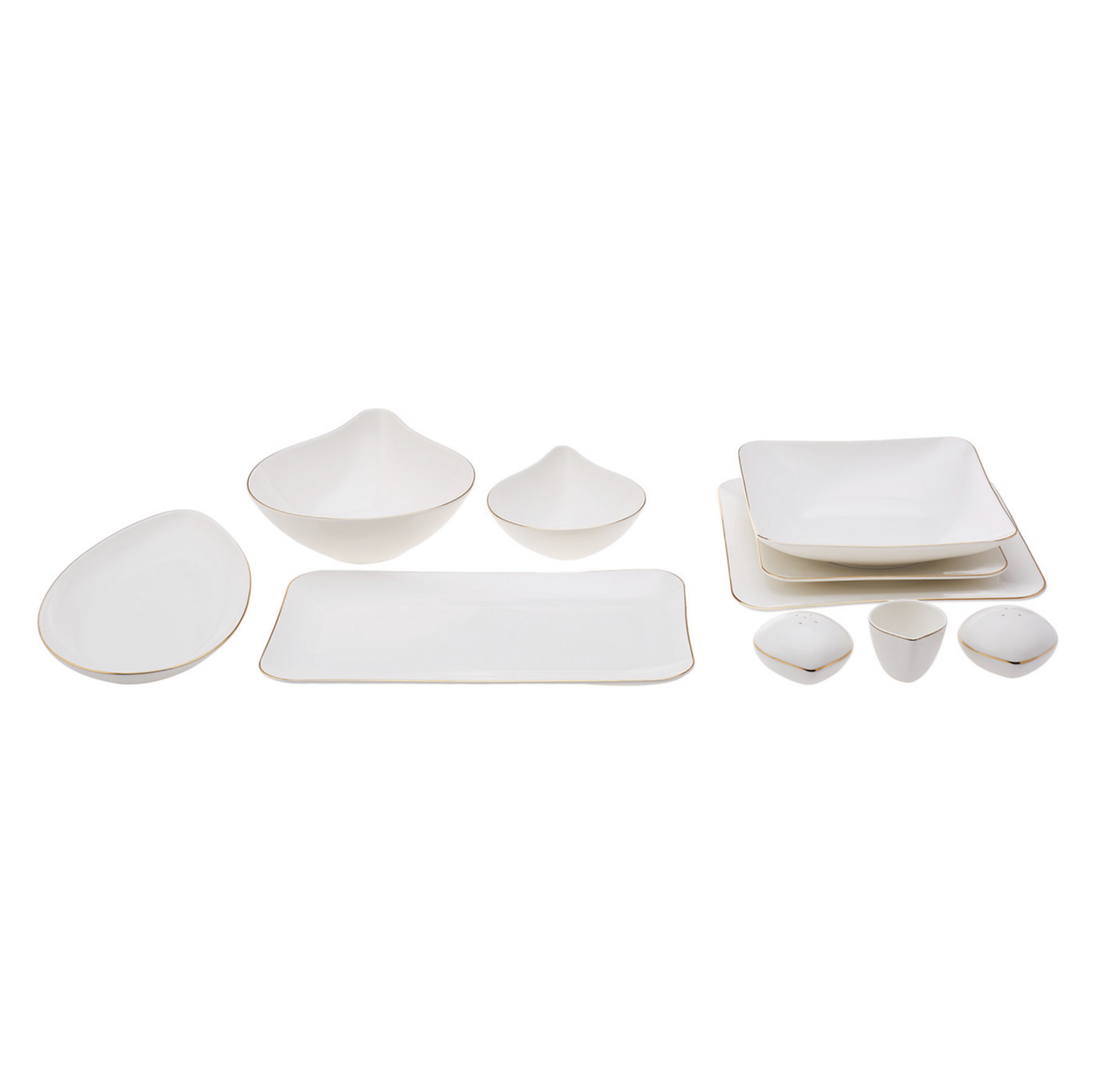 Karaca Streamline Elinor 30 Piece 6 Person Gold Dinner Set