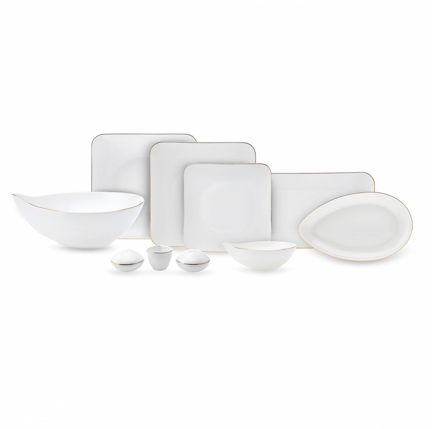 Karaca Streamline Elinor 30 Piece 6 Person Gold Dinner Set