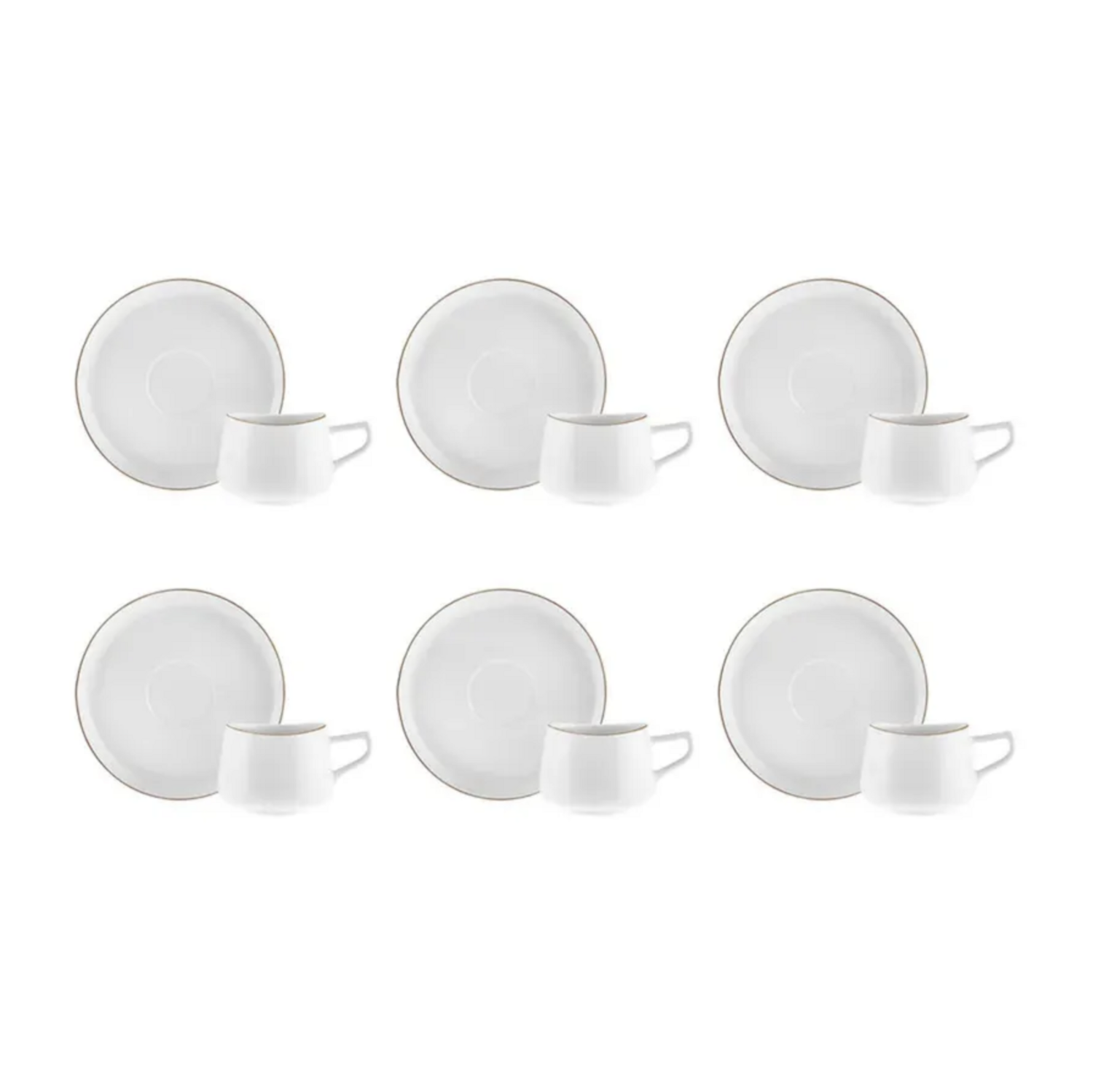 Karaca Streamline Hole Tea Cup Set for 6 Person 200ml
