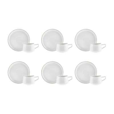 Karaca Streamline Hole Tea Cup Set for 6 Person 200ml
