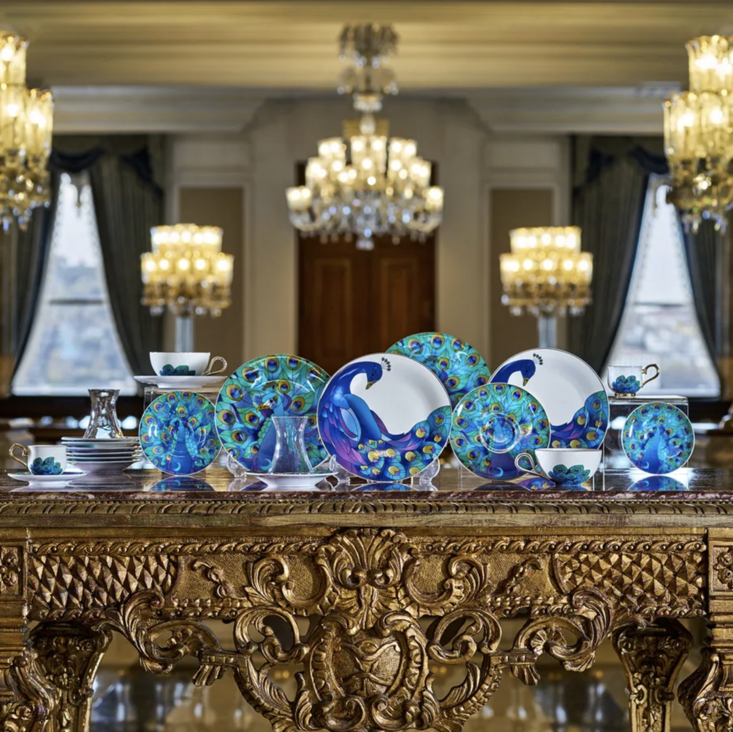 Karaca X Ciragan Palace Shop 12 Piece Tea Set for 6 Person