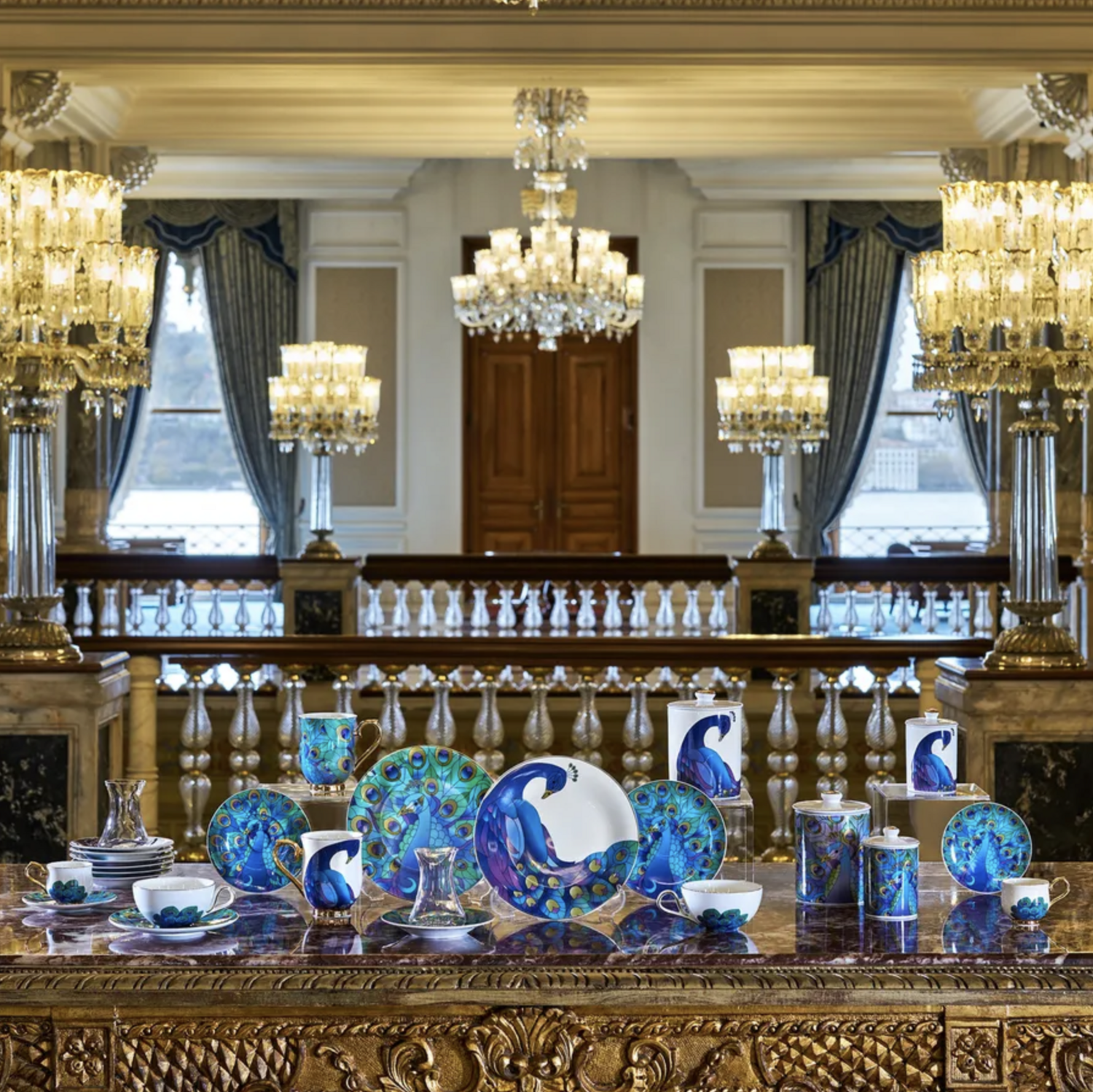Karaca X Ciragan Palace Shop 12 Piece Tea Set for 6 Person