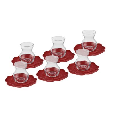 Karaca Flower Tea Set For 6 Persons 160 Ml