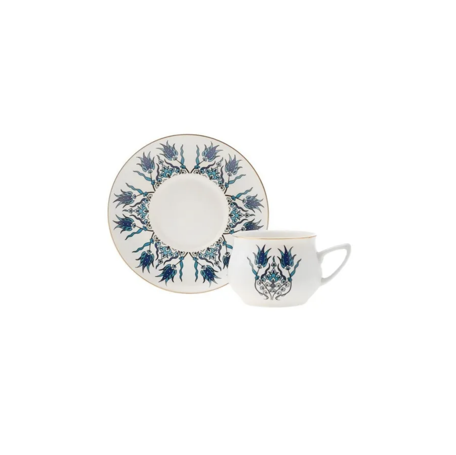 Karaca İznik New Form Coffee Cup Set for 6 Person 90 ml