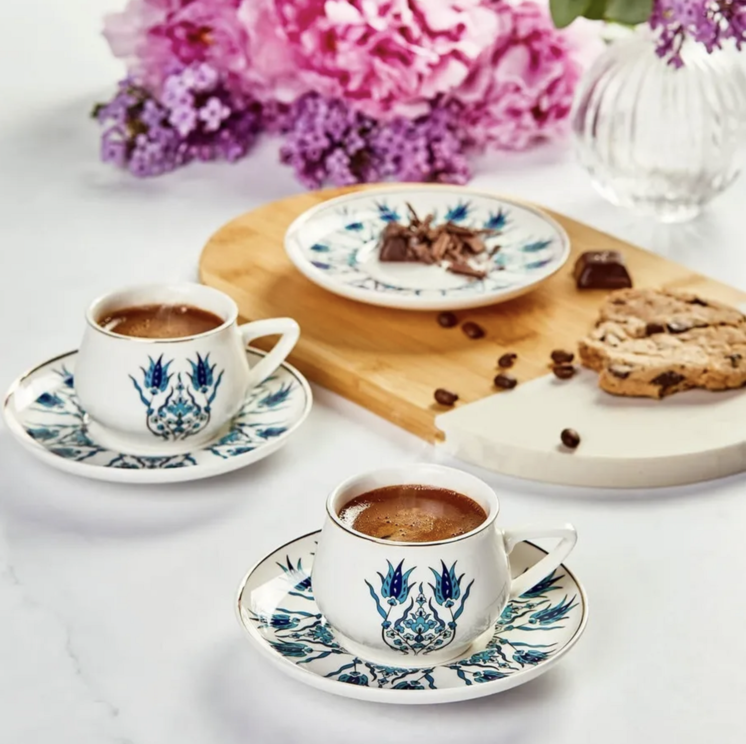 Karaca İznik New Form Coffee Cup Set for 6 Person 90 ml
