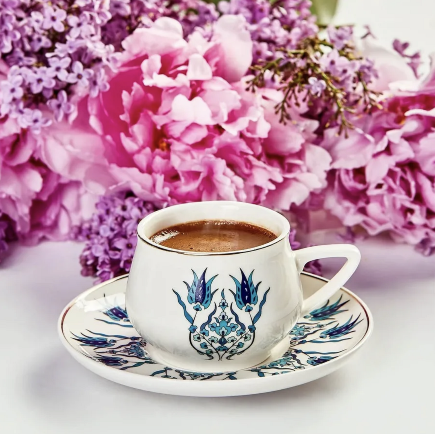 Karaca İznik New Form Coffee Cup Set for 6 Person 90 ml