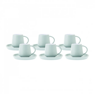 Karaca Datca 6 Person Coffee Cup Set Blue 90 ml
