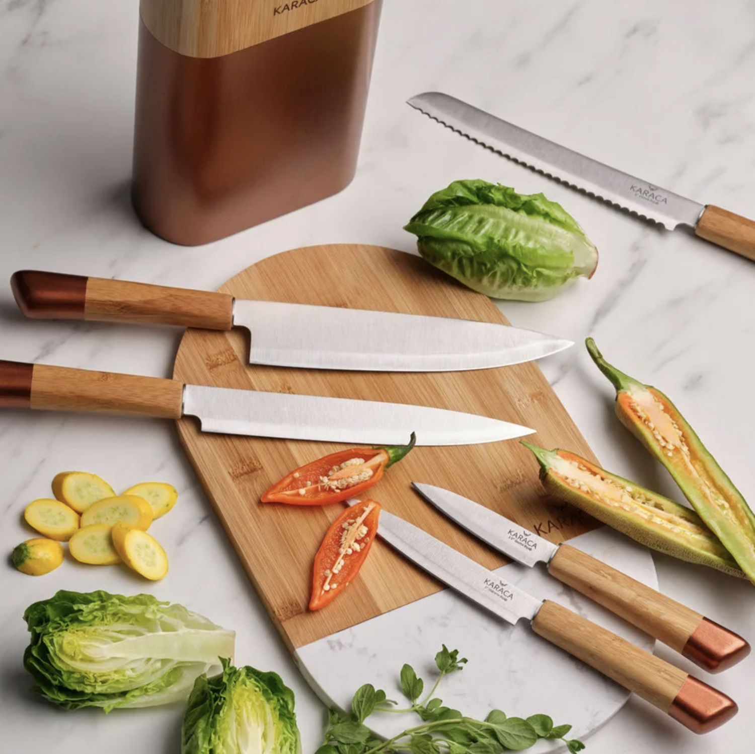 Karaca Maple Rosegold 6-Piece Knife Set