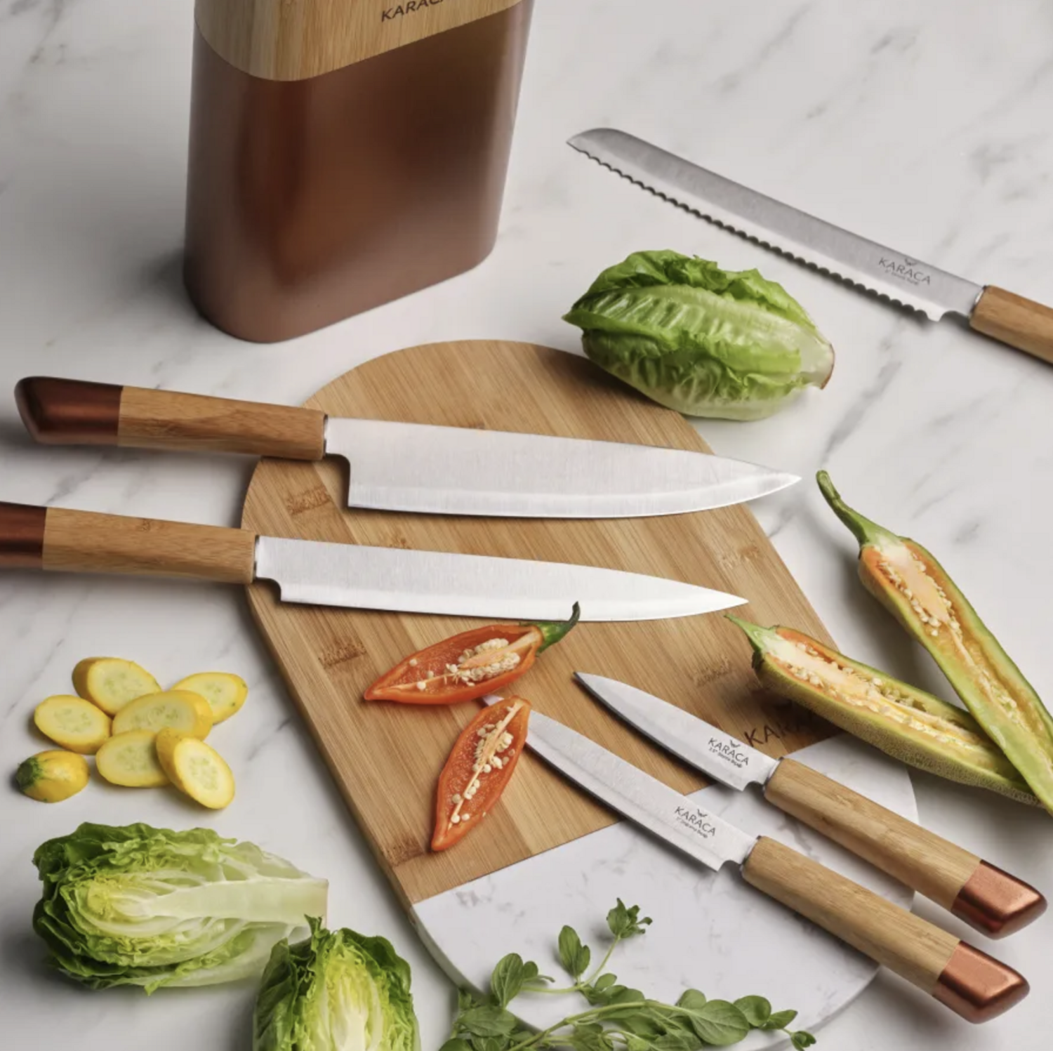 Karaca Maple Rosegold 6-Piece Knife Set