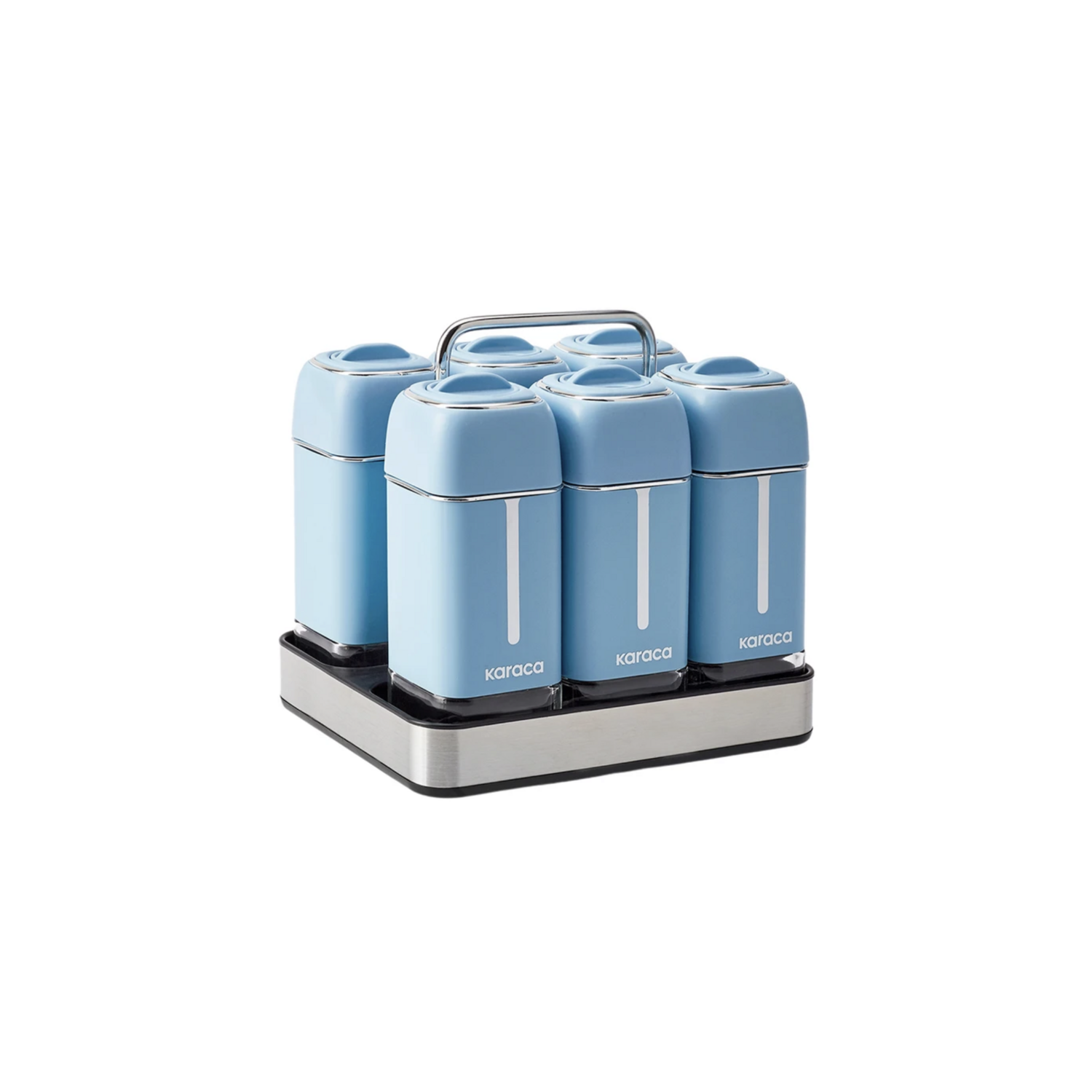 Karaca Horizon 7 Piece Square Glass Spice Set