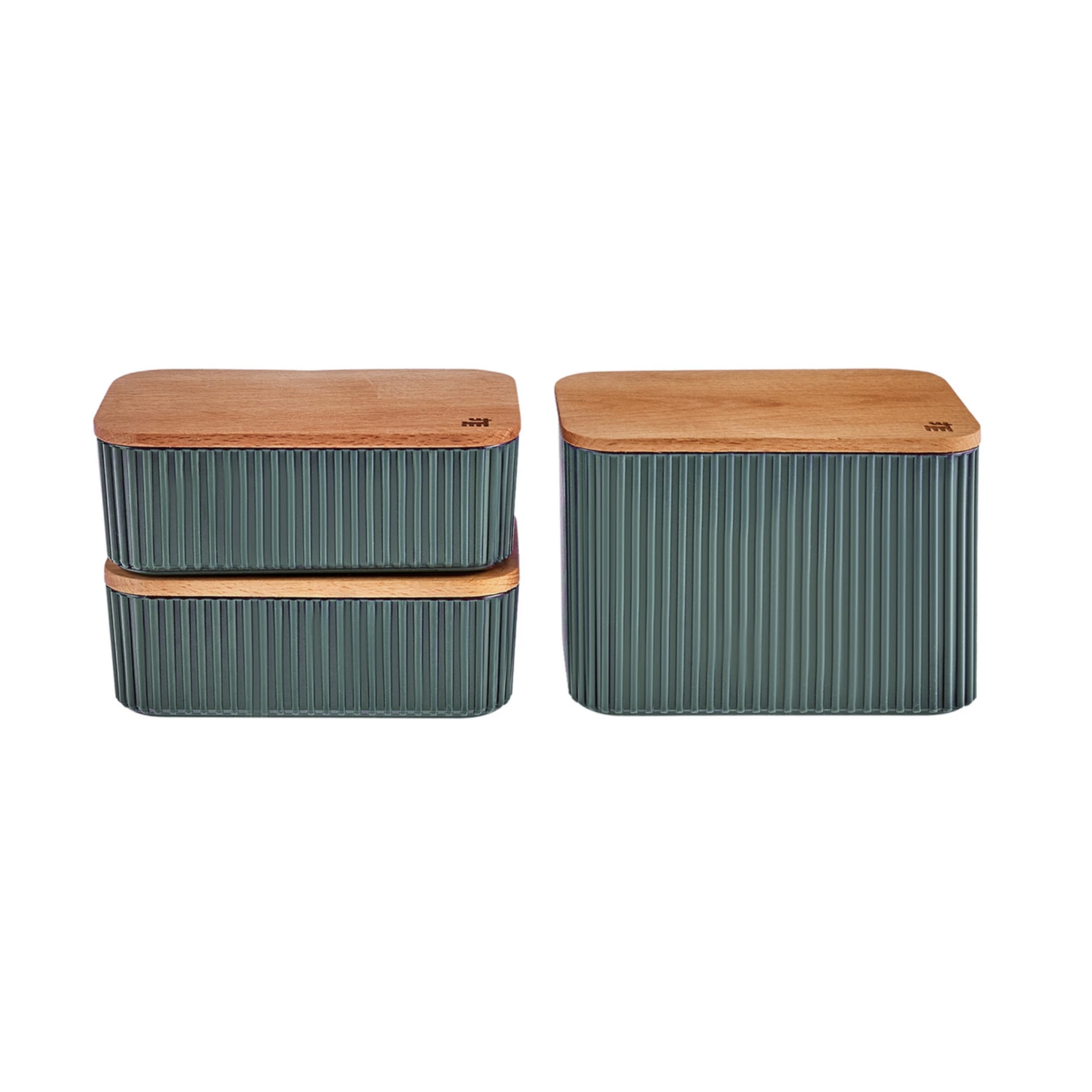 Karaca Massimo 3 Piece Storage Container Set Green