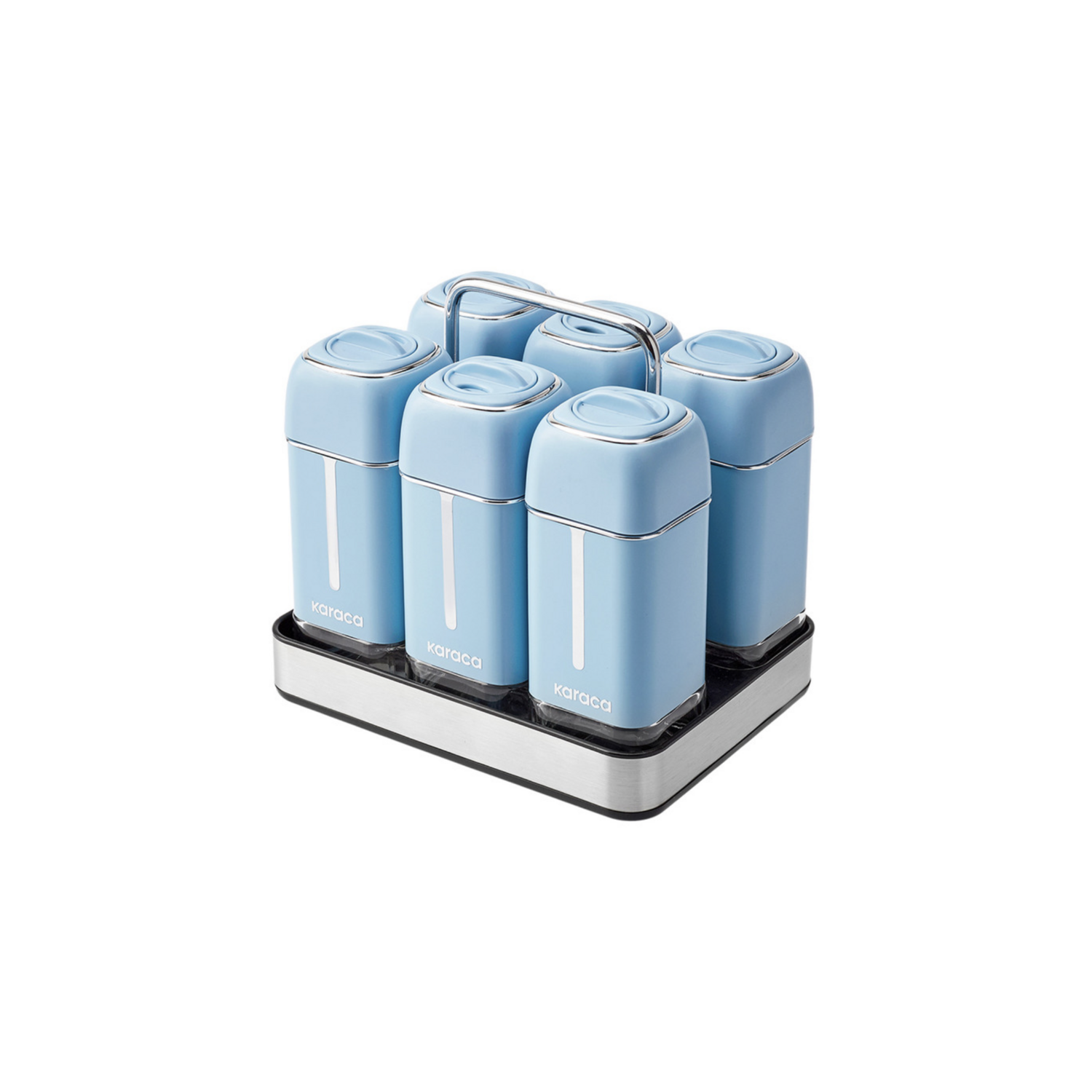 Karaca Horizon 7 Piece Square Glass Spice Set