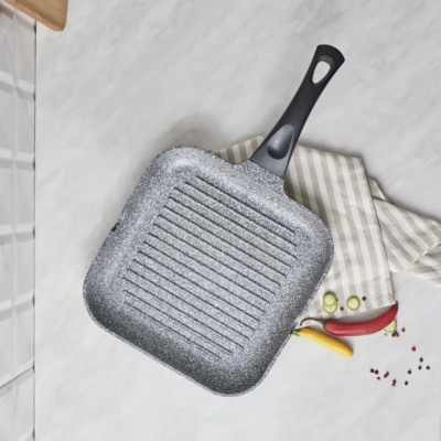 Karaca Serra Grey Biogranite Grill Pan 28cm